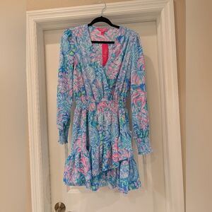 Lilly Pulitzer Christiana Stretch Dress In Full Bloom Size 4